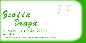 zsofia draga business card